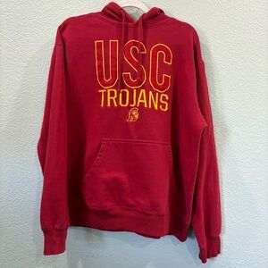 USC Trojans Red Hoodie Size Large NCAA College Football‎ Sweatshirt